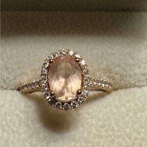 Elegant Rose Gold and Pink Morganite Ring